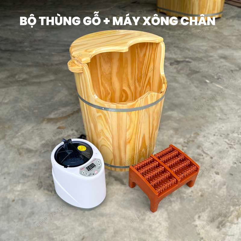 Thùng gỗ xông chân và phụ khoa 