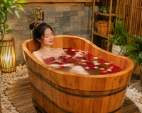 Bồn tắm gỗ – Xu hướng chăm sóc sức khỏe được nhiều gia đình lựa chọn